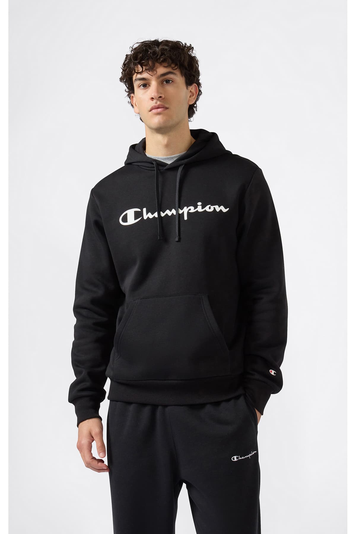 هودی سویشرت مردانه Champion مشکی مدل 221809-KK001 هودی سویشرت مردانه Champion مشکی مدل 221809-KK001