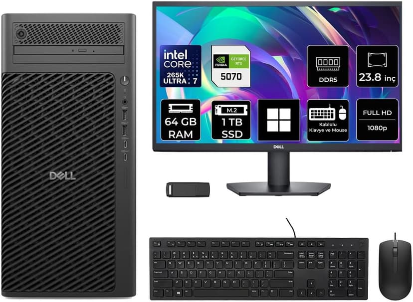 ایستگاه کاری دسکتاپ Dell Pro Max T2 مدل FCT22505P704 همراه فلش Per4 USB ایستگاه کاری دسکتاپ Dell Pro Max T2 مدل FCT22505P704 همراه فلش Per4 USB