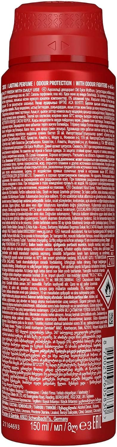 اسپری دئودورانت بدن مردانه Old Spice Wolfthorn 150 ml اسپری دئودورانت بدن مردانه Old Spice Wolfthorn 150 ml