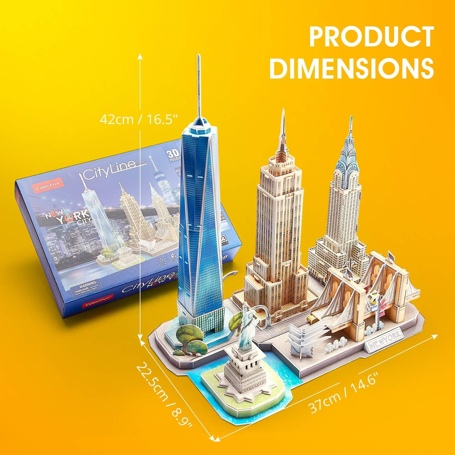 پازل سهبعدی CubicFun City Line نیویورک مدل CUB/MC255H پازل سهبعدی CubicFun City Line نیویورک مدل CUB/MC255H