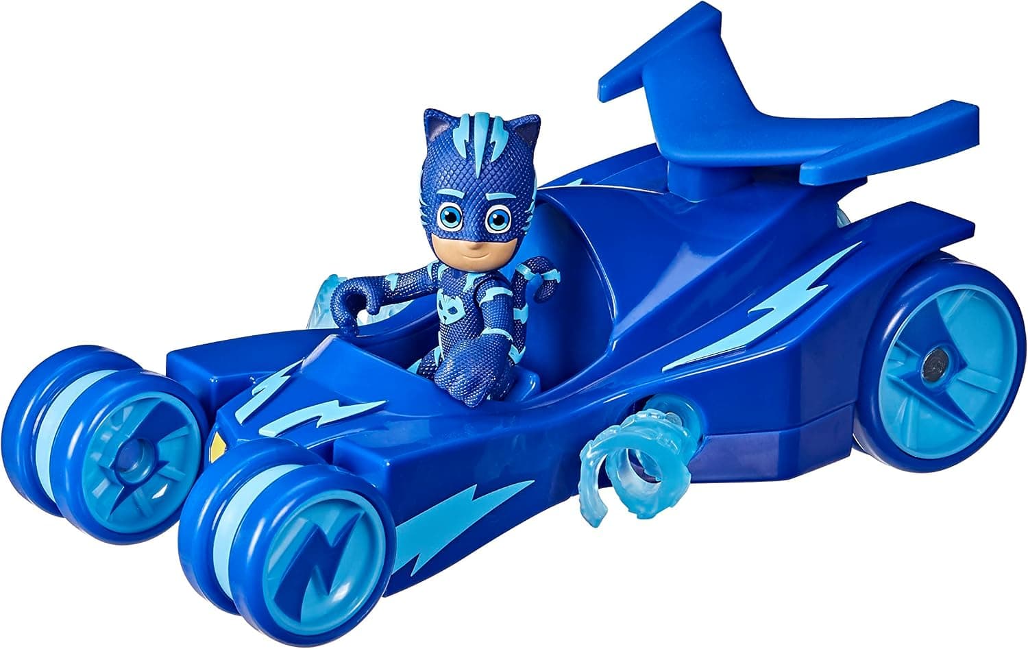 خودروی اسباببازی پیشدبستانی PJ Masks Catboy Deluxe با فیگور Catboy و نوارهای چرخان گربهای آبی خودروی اسباببازی پیشدبستانی PJ Masks Catboy Deluxe با فیگور Catboy و نوارهای چرخان گربهای آبی