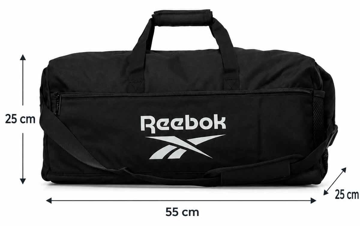کیف ورزشی یونیسکس Reebok مشکی با بخش کفش و بند دوشی 55X25X25CM کیف ورزشی یونیسکس Reebok مشکی با بخش کفش و بند دوشی 55X25X25CM