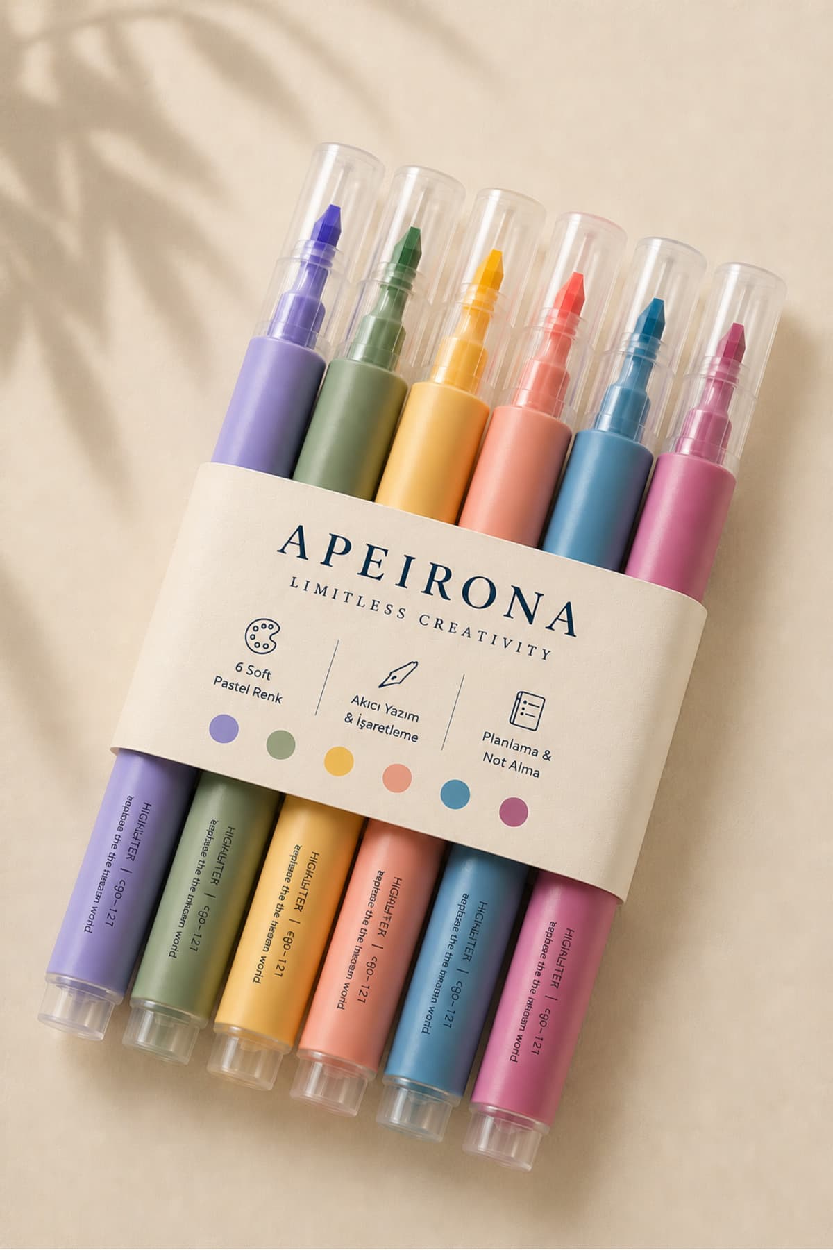 ماژیک هایلایتر فسفری Apeirona 6 رنگ ماژیک هایلایتر فسفری Apeirona 6 رنگ