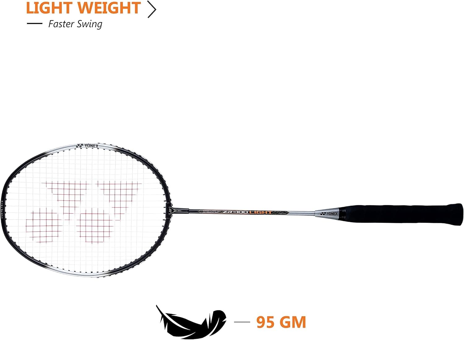 راکت بدمینتون YONEX آلومینیومی سبک مدل ZR 100 با کاور کامل، ست 2 عددی مشکی/مشکی راکت بدمینتون YONEX آلومینیومی سبک مدل ZR 100 با کاور کامل، ست 2 عددی مشکی/مشکی