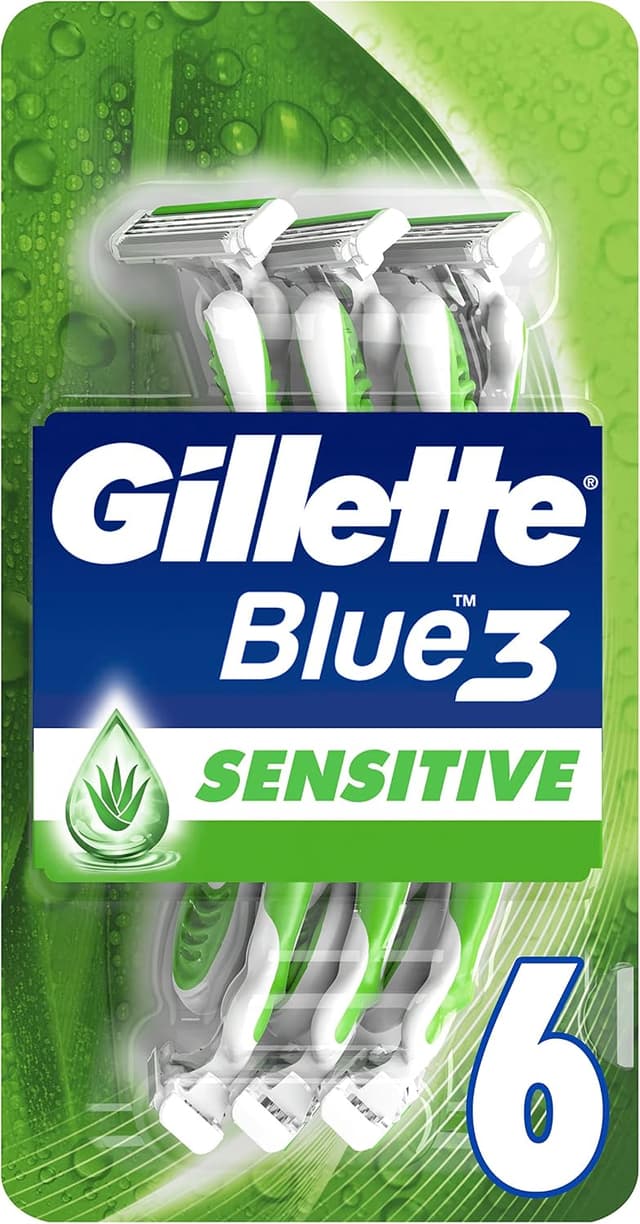 تیغ یکبار مصرف مردانه Gillette Blue 3 حساس بسته 6 عددی تیغ یکبار مصرف مردانه Gillette Blue 3 حساس بسته 6 عددی