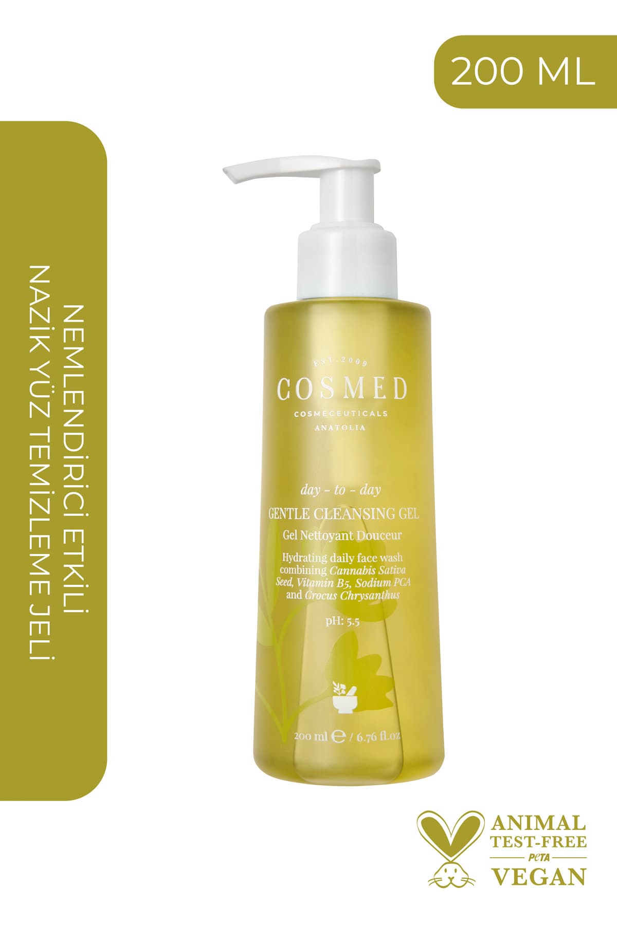 ژل پاک کننده صورت COSMED مرطوب کننده ملایم Day to Day 200ml ژل پاک کننده صورت COSMED مرطوب کننده ملایم Day to Day 200ml