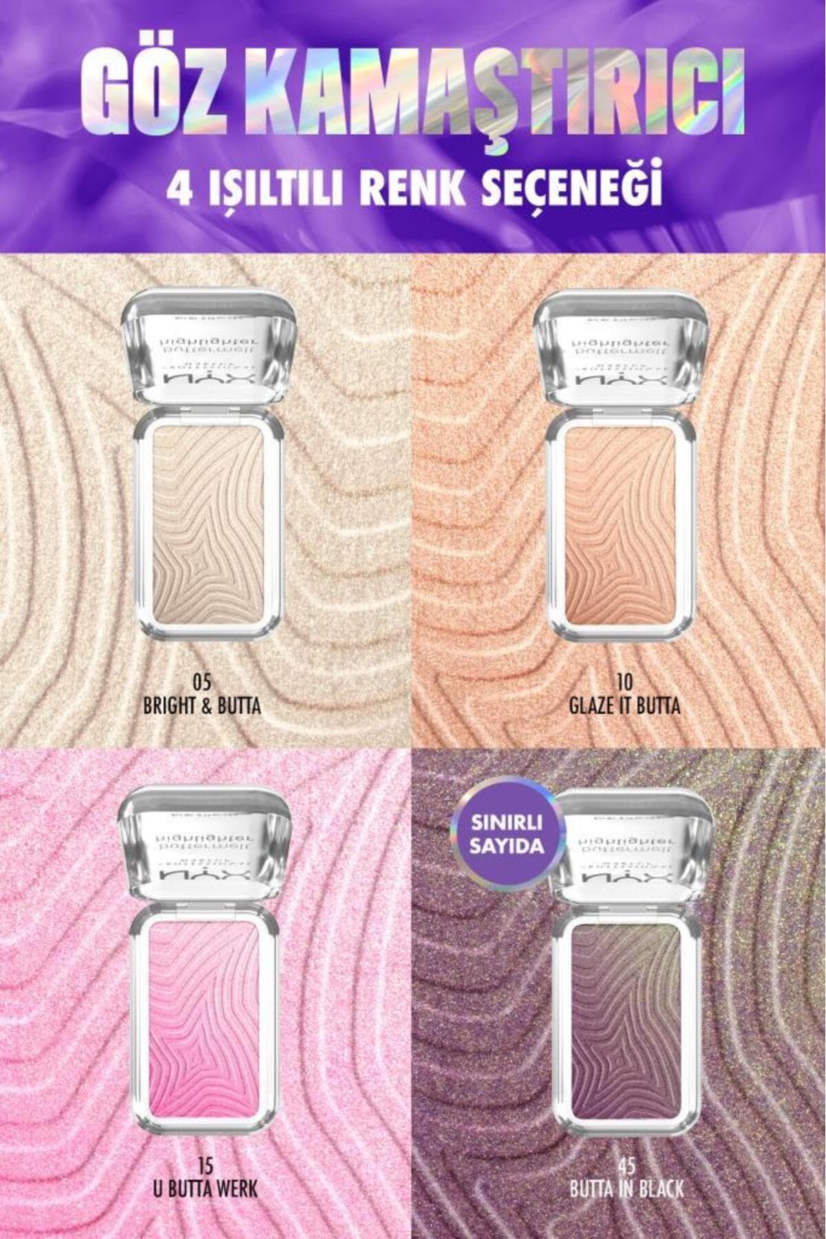 هایلایتر پودری کرمی NYX Professional Makeup Buttermelt مدل 05 Bright & Butta هایلایتر پودری کرمی NYX Professional Makeup Buttermelt مدل 05 Bright & Butta