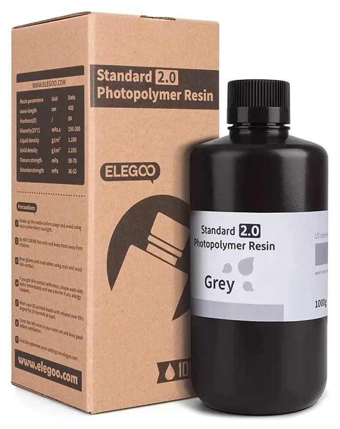 رزین استاندارد ELEGOO خاکستری 1Kg مدل V2.0 رزین استاندارد ELEGOO خاکستری 1Kg مدل V2.0