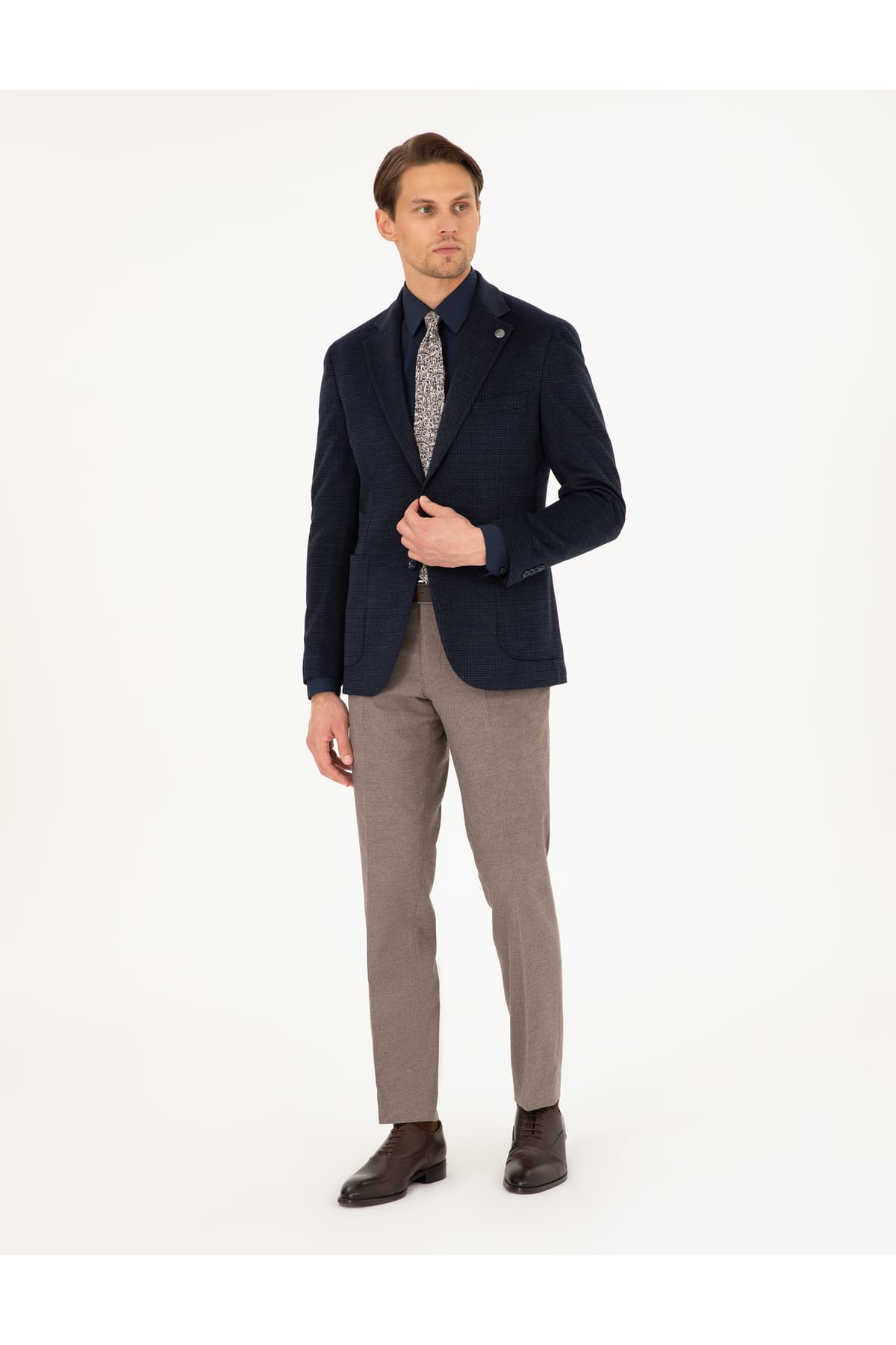 کت مردانه Pierre Cardin سرمهای اکسترا Slim Fit مدل 50296407-VR033 کت مردانه Pierre Cardin سرمهای اکسترا Slim Fit مدل 50296407-VR033