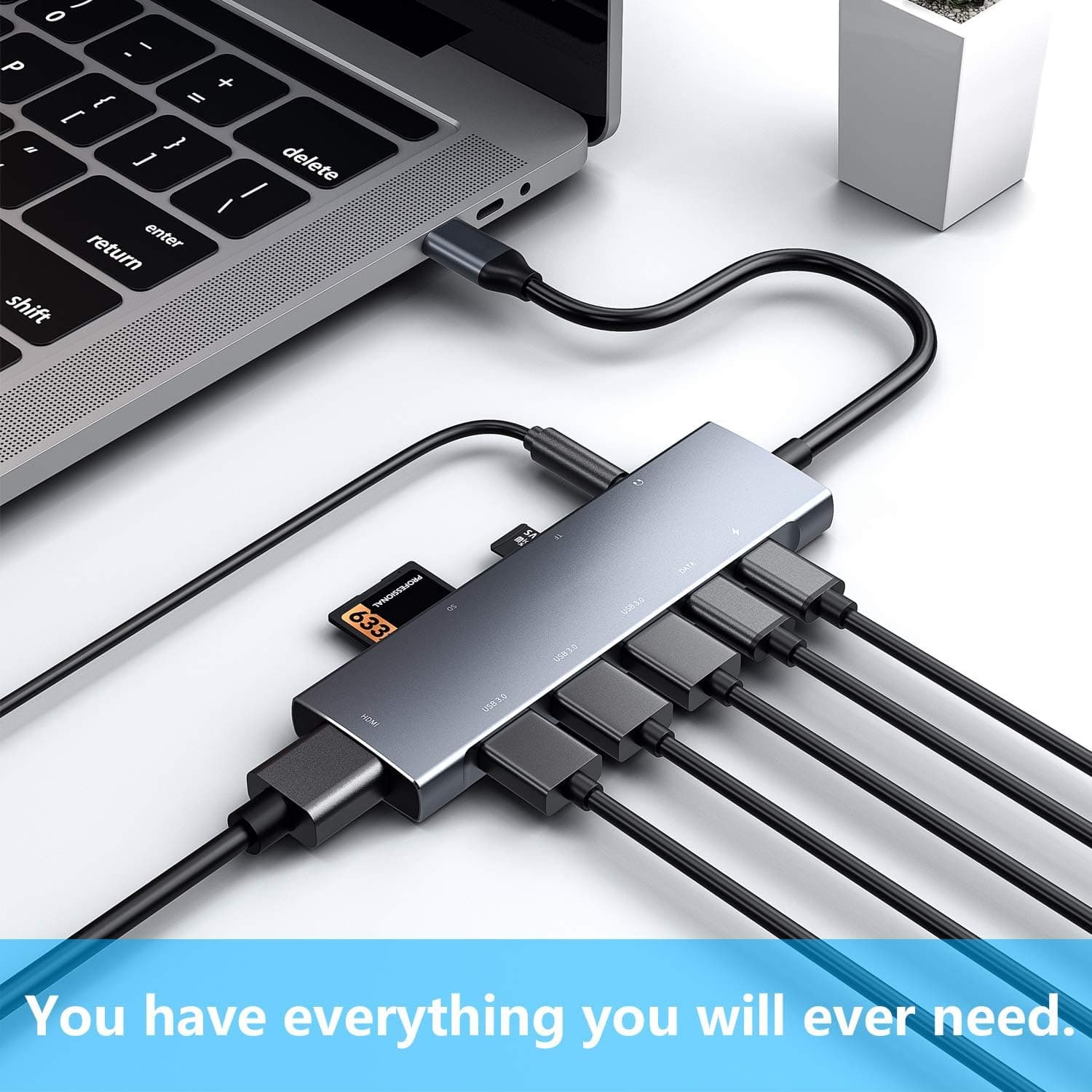 هاب USB-C 9 در 1 NXPGKEA با خروجی 4K HDMI برای iPad هاب USB-C 9 در 1 NXPGKEA با خروجی 4K HDMI برای iPad