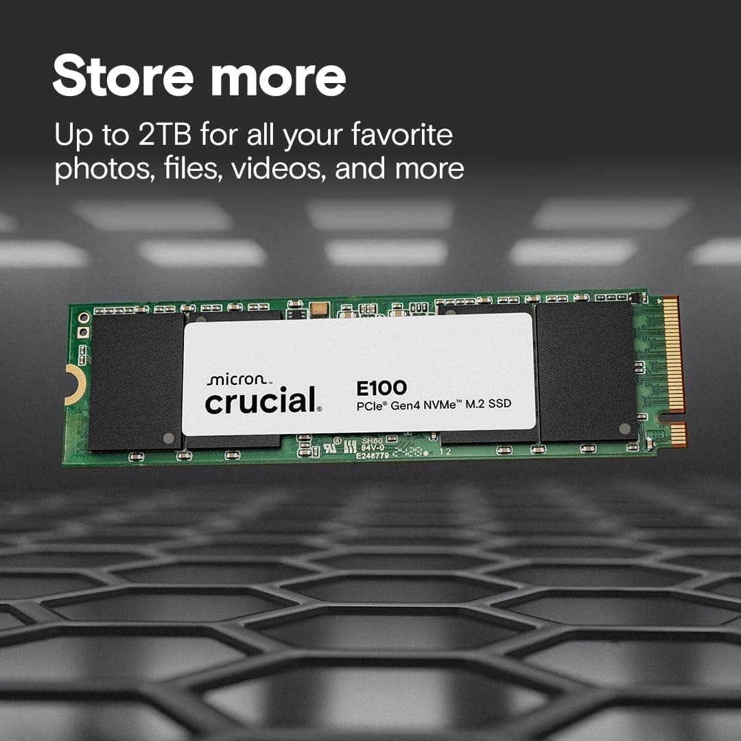 حافظه SSD داخلی Crucial با ظرفیت 1TB NVME M.2 مدل CT1000E100SSD8 حافظه SSD داخلی Crucial با ظرفیت 1TB NVME M.2 مدل CT1000E100SSD8