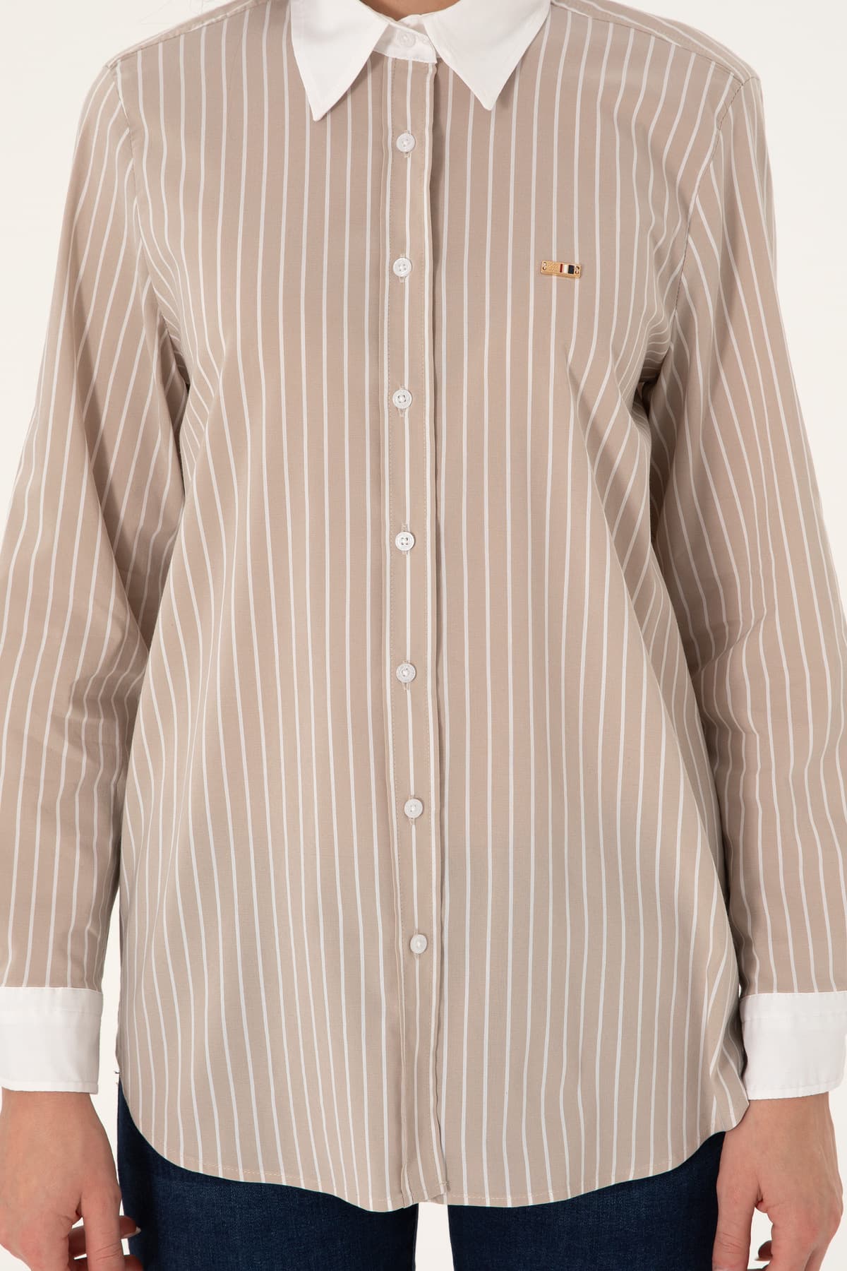 تونیک زنانه U.S. Polo Assn. آستین بلند با راهراه شنی مدل 50297107-VR085 تونیک زنانه U.S. Polo Assn. آستین بلند با راهراه شنی مدل 50297107-VR085