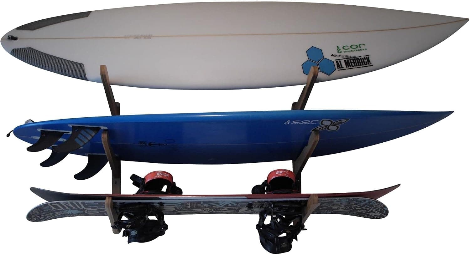 نگهدارنده دیواری سهطبقه تختههای ورزشی COR Surf از بامبوی پایدار مدل 24 x 4 x 4 Inches نگهدارنده دیواری سهطبقه تختههای ورزشی COR Surf از بامبوی پایدار مدل 24 x 4 x 4 Inches