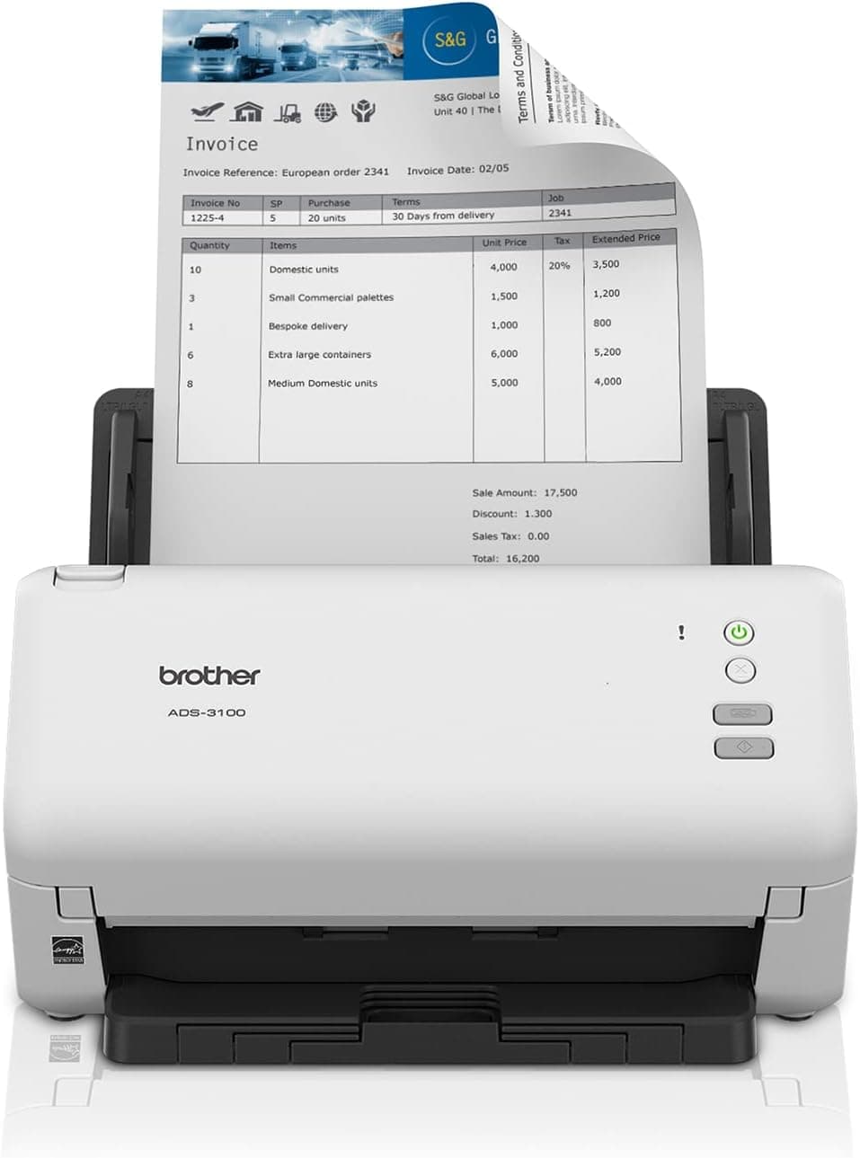 اسکنر اسناد Brother رومیزی دوطرفه A4 پرسرعت مدل ADS-3100 سفید اسکنر اسناد Brother رومیزی دوطرفه A4 پرسرعت مدل ADS-3100 سفید