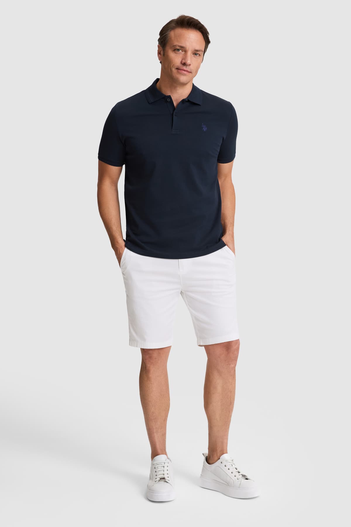 تیشرت مردانه U.S. Polo Assn. سرمهای تیره فیت معمولی یقه پولو مدل 50324938-VR100 تیشرت مردانه U.S. Polo Assn. سرمهای تیره فیت معمولی یقه پولو مدل 50324938-VR100