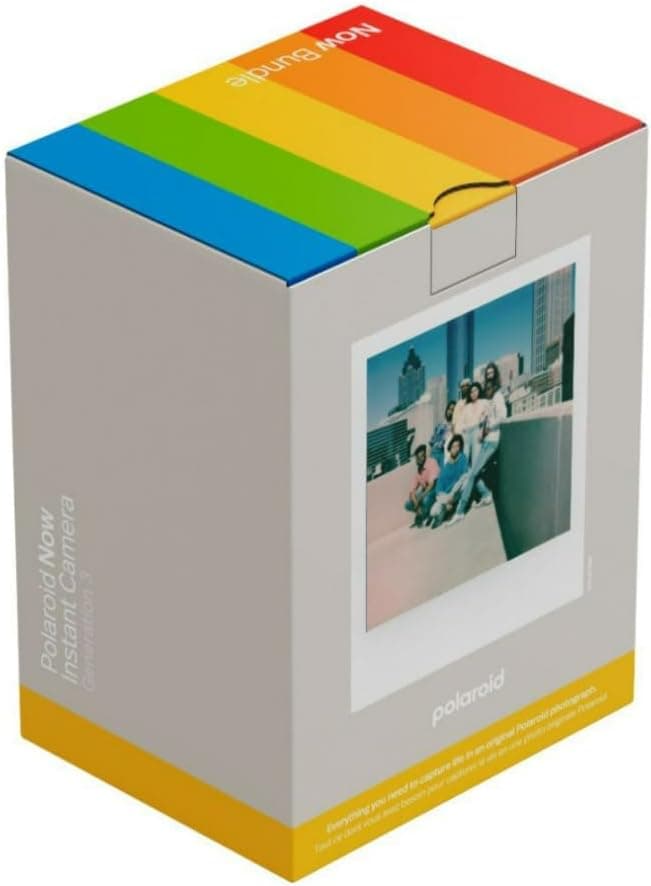 دوربین چاپ سریع Polaroid Now Gen 3 سفید سنگی بههمراه فیلم رنگی 8 عکس دوربین چاپ سریع Polaroid Now Gen 3 سفید سنگی بههمراه فیلم رنگی 8 عکس