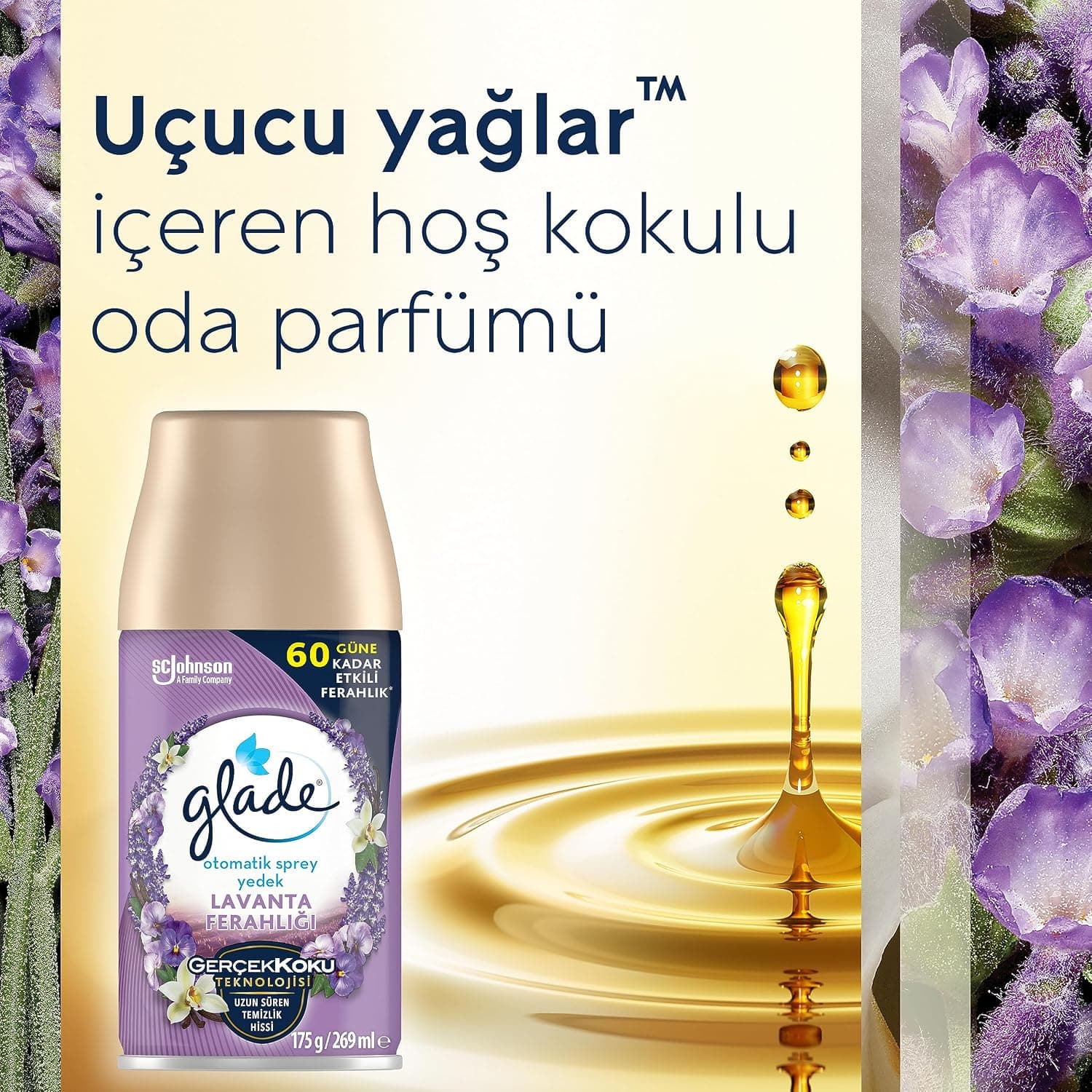 اسپری یدک خوشبوکننده خودکار Glade با رایحه اسطوخودوس، ماندگاری 60 روز (1 x 269 mL) اسپری یدک خوشبوکننده خودکار Glade با رایحه اسطوخودوس، ماندگاری 60 روز (1 x 269 mL)