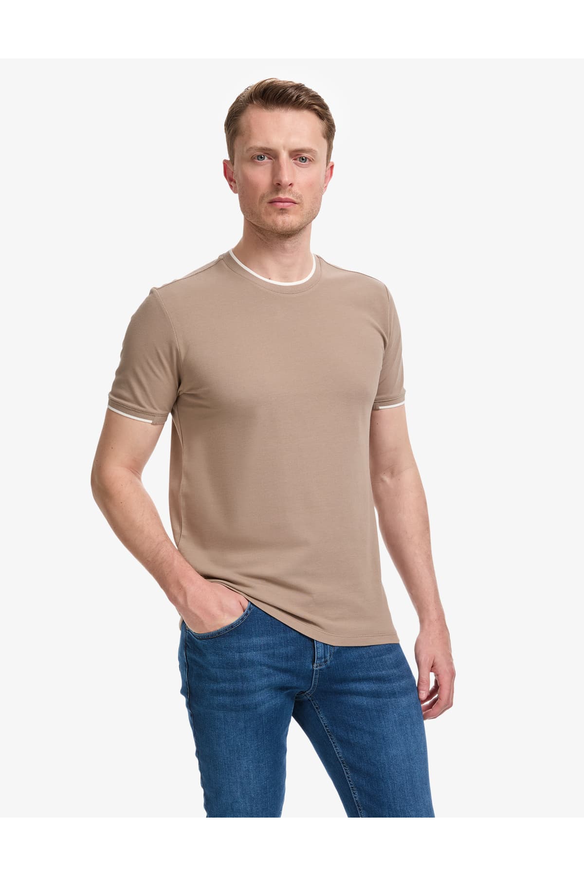 تیشرت Pierre Cardin یقه گرد فیت جذب نخی 100% قهوهای مدل 50327865-VR241 تیشرت Pierre Cardin یقه گرد فیت جذب نخی 100% قهوهای مدل 50327865-VR241