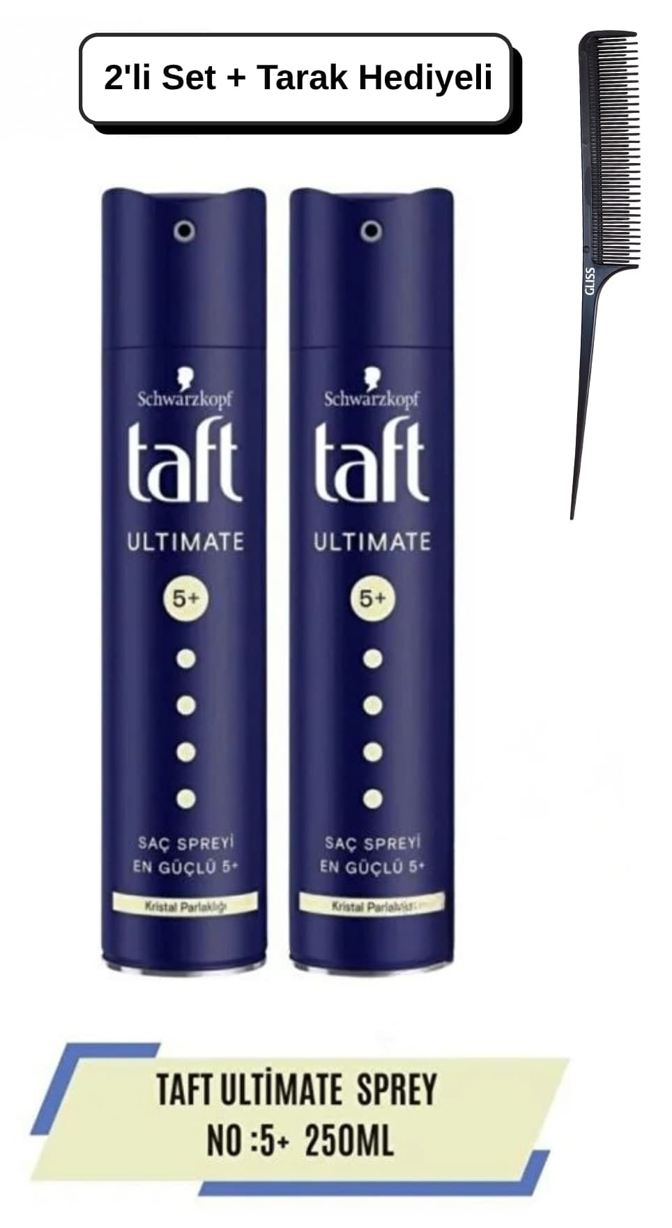 اسپری مو Taft، 250 ml X2 به همراه شانه اسپری مو Taft، 250 ml X2 به همراه شانه