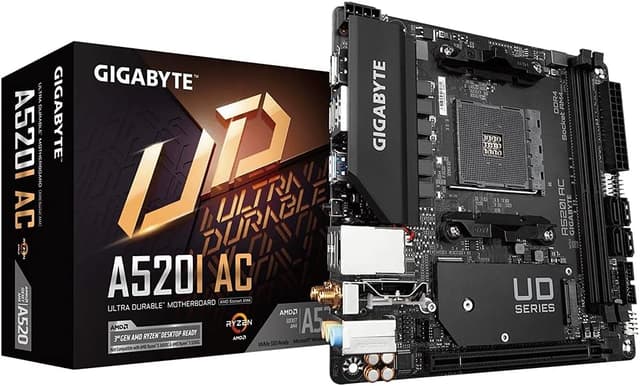 مادربورد Gigabyte ITX AC برای پردازندههای AMD AM4 مدل A520I مادربورد Gigabyte ITX AC برای پردازندههای AMD AM4 مدل A520I