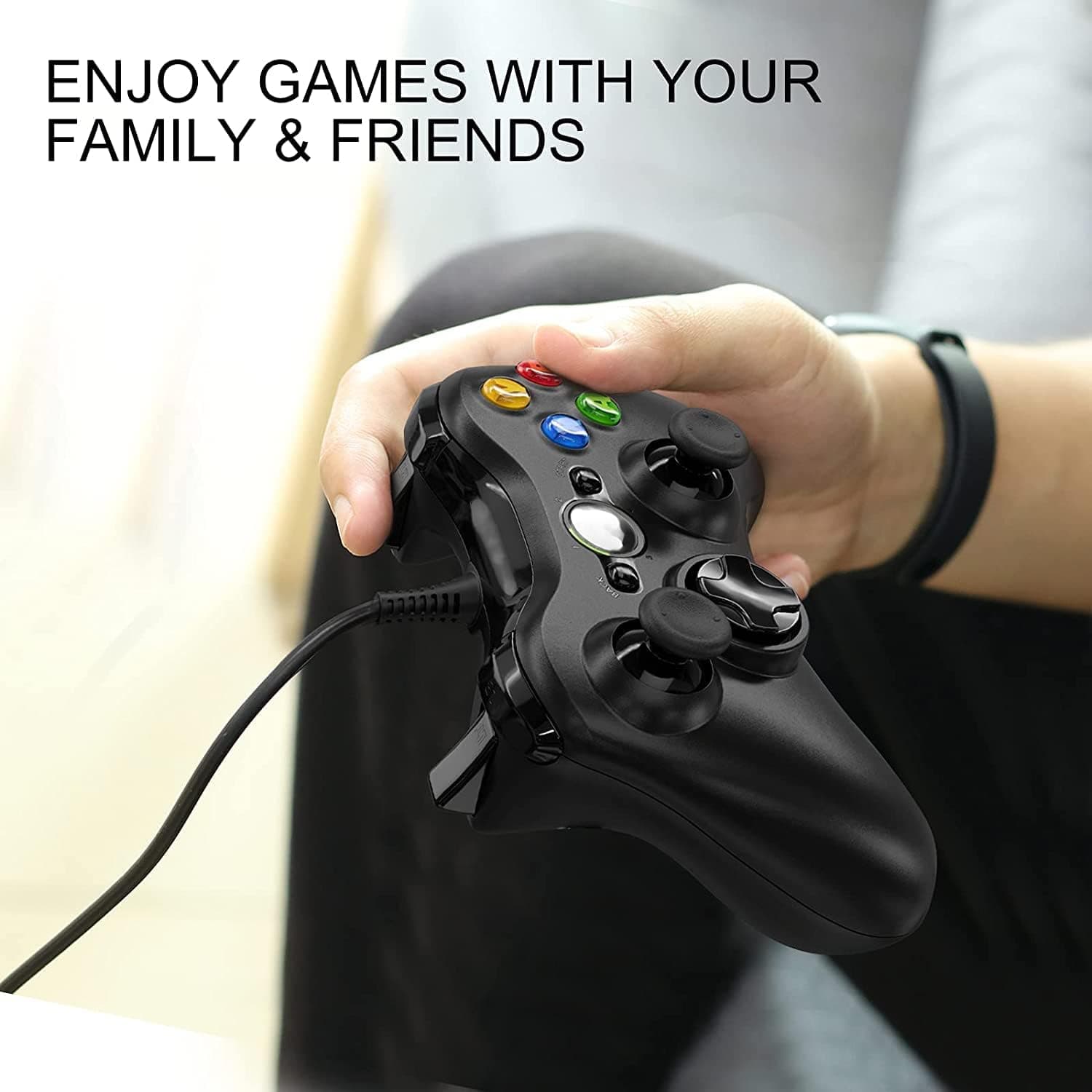دسته بازی سیمی برای Xbox 360 و رایانههای Windows Vista/7/8/10/XP، Zexrow با کابل USB دسته بازی سیمی برای Xbox 360 و رایانههای Windows Vista/7/8/10/XP، Zexrow با کابل USB