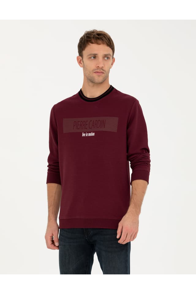 سویشرت مردانه Pierre Cardin زرشکی فیت معمولی یقه گرد مدل 50279532-VR014 سویشرت مردانه Pierre Cardin زرشکی فیت معمولی یقه گرد مدل 50279532-VR014