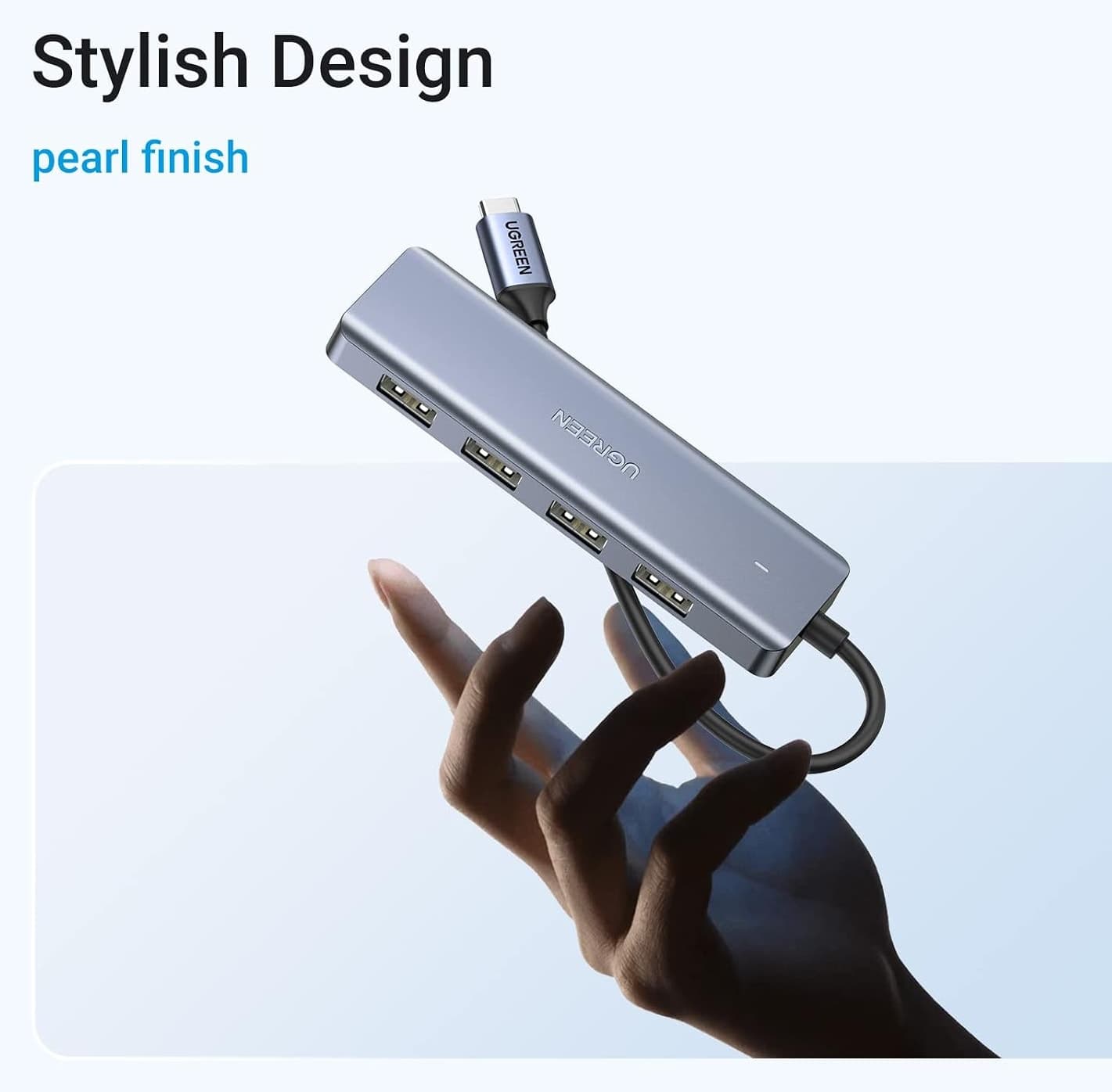 هاب USB C UGREEN با 4×USB 3.0 و پورتهای شارژ 5V/2.4A 15cm هاب USB C UGREEN با 4×USB 3.0 و پورتهای شارژ 5V/2.4A 15cm