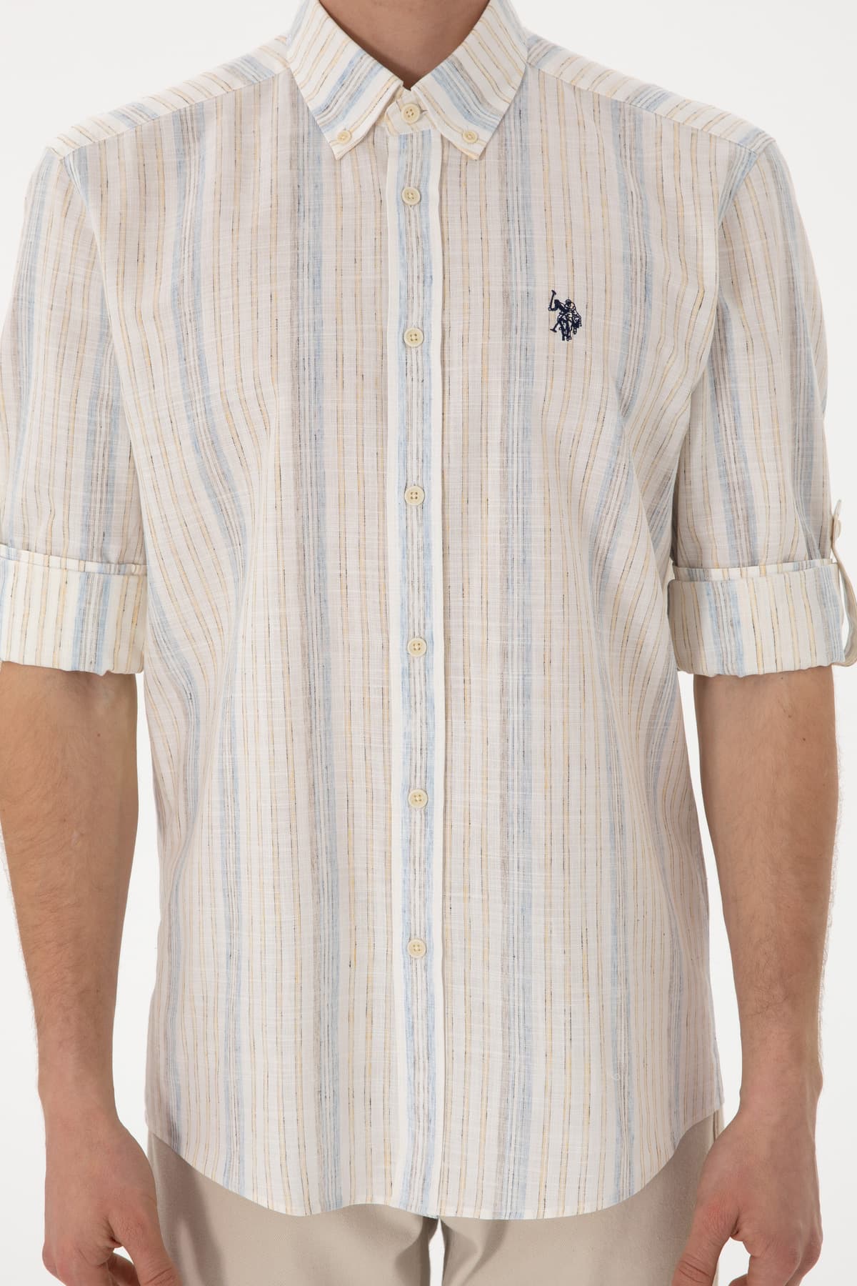 پیراهن مردانه U.S. Polo Assn. سفید آستینبلند مدل 50306289-VR013 پیراهن مردانه U.S. Polo Assn. سفید آستینبلند مدل 50306289-VR013