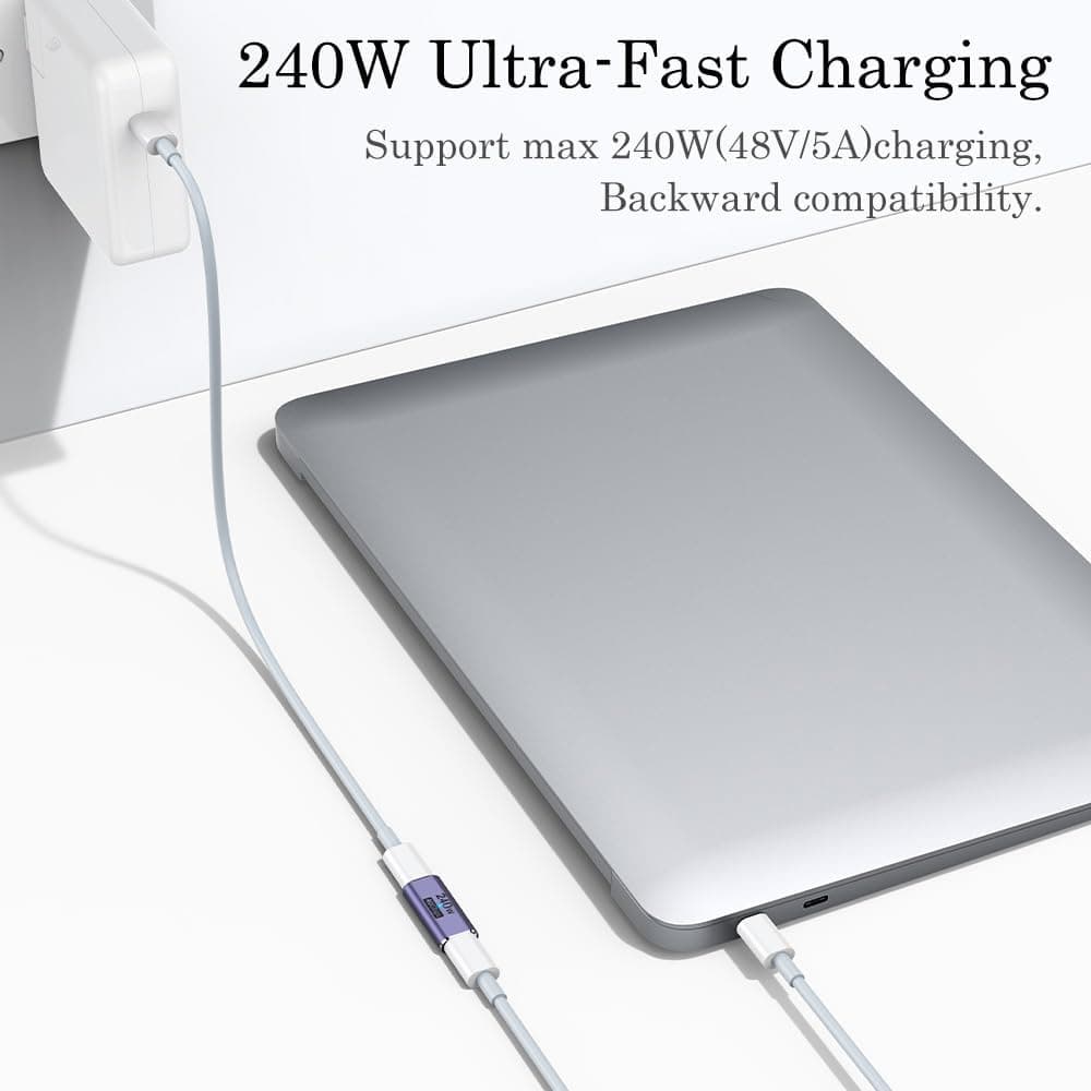 کوپلر USB-C بسته 2 عددی AuviPal پشتیبانی از شارژ 240W کوپلر USB-C بسته 2 عددی AuviPal پشتیبانی از شارژ 240W