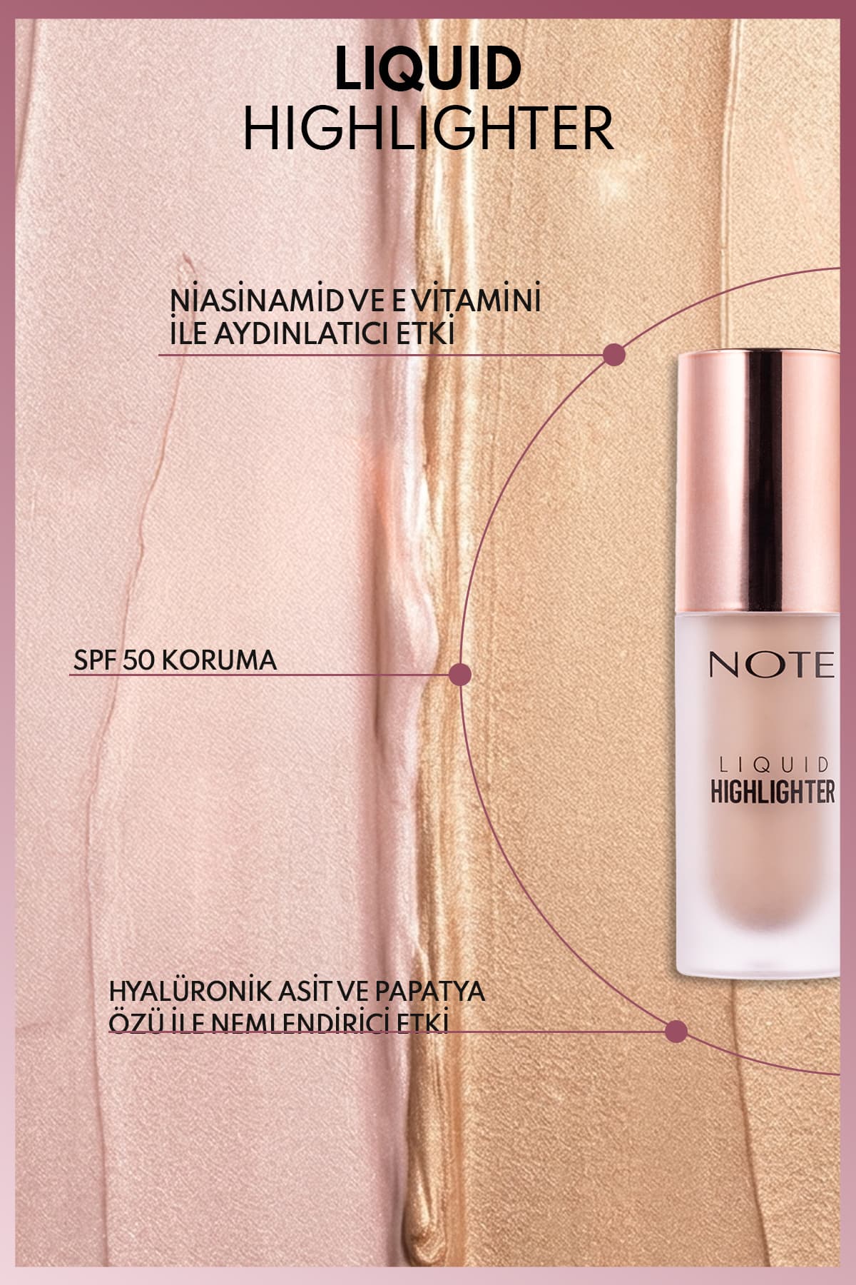 هایلایتر مایع مرطوبکننده Note Cosmetics رنگ 110 True Gold هایلایتر مایع مرطوبکننده Note Cosmetics رنگ 110 True Gold