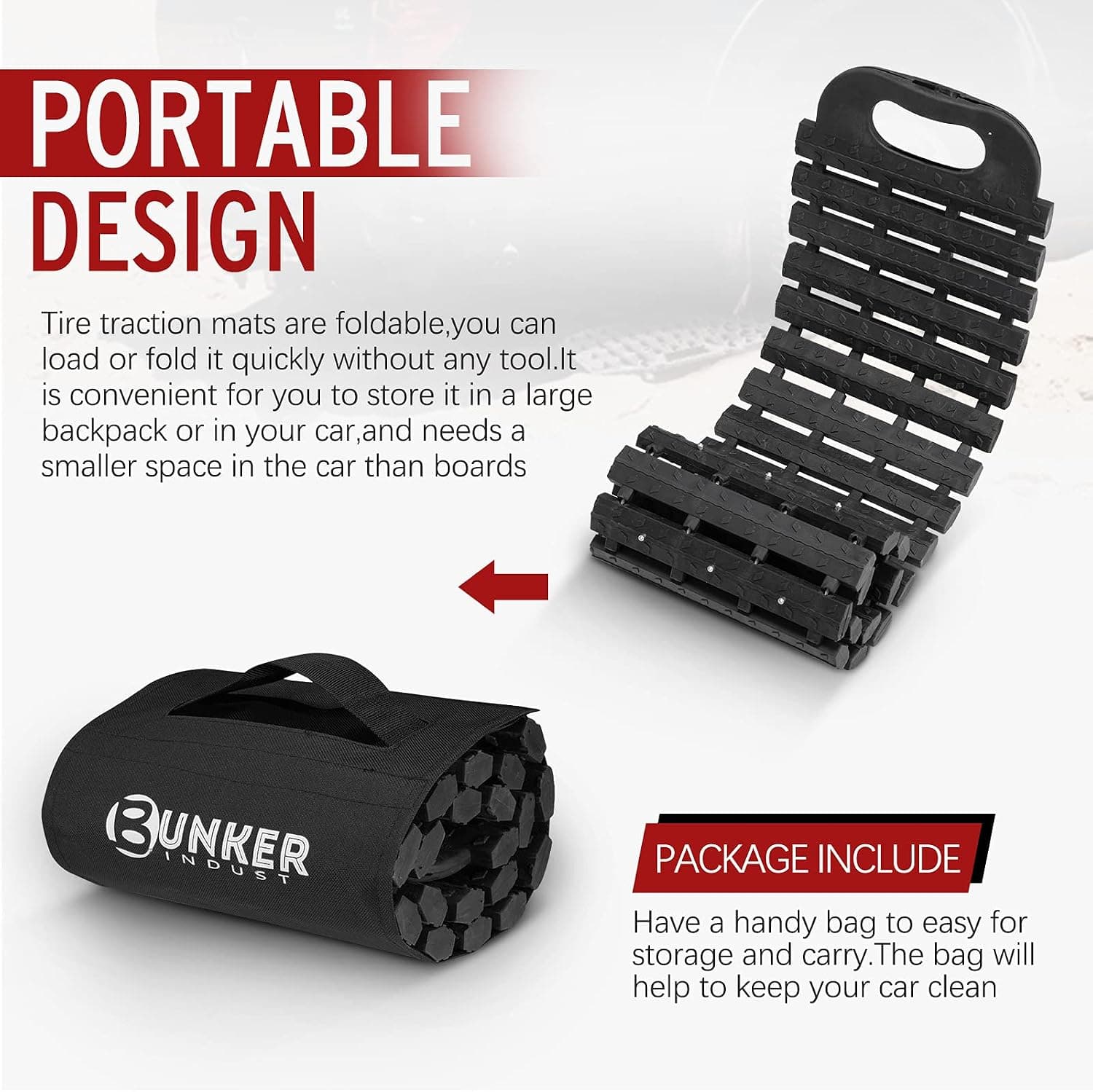 تخته کشش لاستیک BUNKER INDUST قابل حمل آفرود 2 Pack تخته کشش لاستیک BUNKER INDUST قابل حمل آفرود 2 Pack