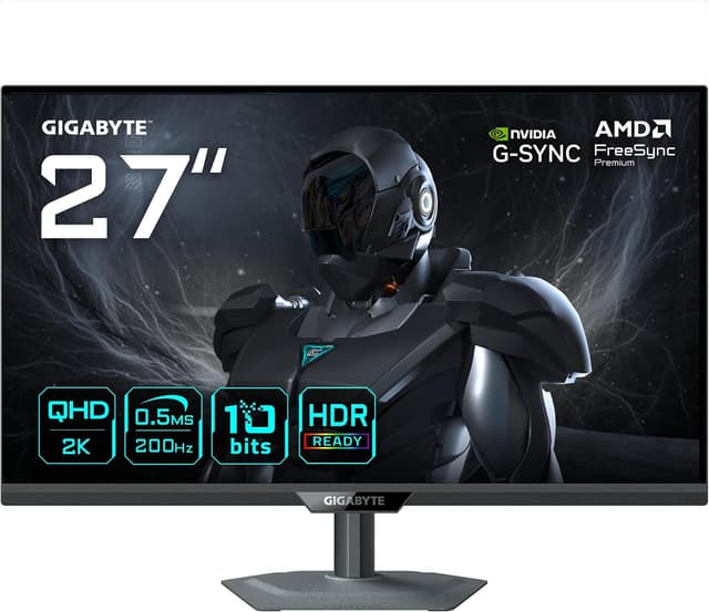 مانیتور گیمینگ GIGABYTE مدل G27Q2، 27 اینچ QHD SS IPS، 200Hz (OC 210Hz)، 0.5ms GTG، HDR10، USB-C (15W) مانیتور گیمینگ GIGABYTE مدل G27Q2، 27 اینچ QHD SS IPS، 200Hz (OC 210Hz)، 0.5ms GTG، HDR10، USB-C (15W)
