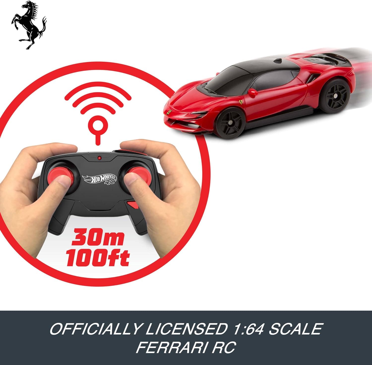 ماشین کنترلی Hot Wheels مقیاس 1:64 Ferrari SF90 مدل JGD09 ماشین کنترلی Hot Wheels مقیاس 1:64 Ferrari SF90 مدل JGD09