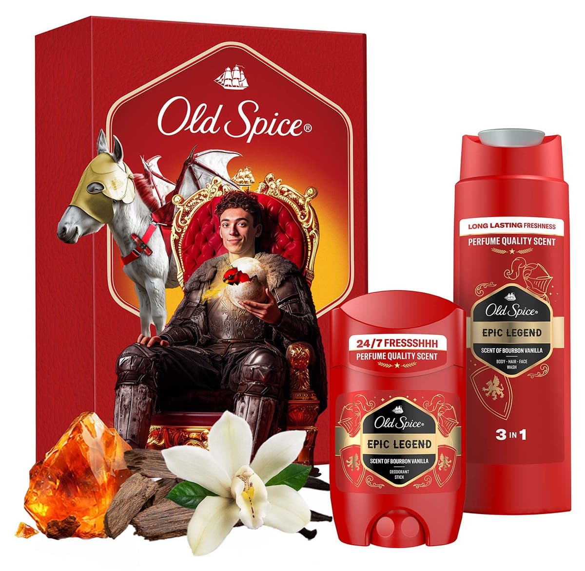 ست هدیه مردانه Old Spice Epic Legend دئودورانت بدون آلومینیوم 50ml و شوینده 250ml ست هدیه مردانه Old Spice Epic Legend دئودورانت بدون آلومینیوم 50ml و شوینده 250ml
