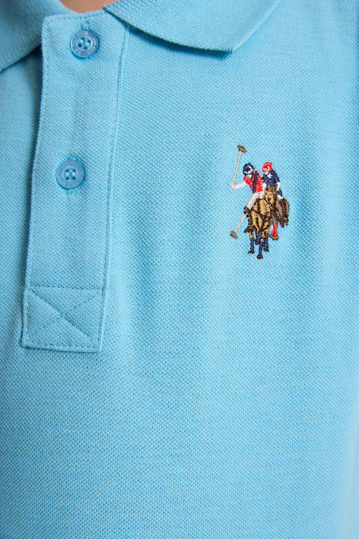 تیشرت پسرانه U.S. Polo Assn. یقه پولو ساده آبی مدل 50325608-VR007 تیشرت پسرانه U.S. Polo Assn. یقه پولو ساده آبی مدل 50325608-VR007