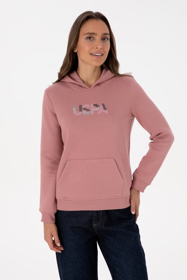 سوئیشرت زنانه U.S. Polo Assn. کلاهدار گلبهی بیسیک مدل 50307711-VR221 سوئیشرت زنانه U.S. Polo Assn. کلاهدار گلبهی بیسیک مدل 50307711-VR221
