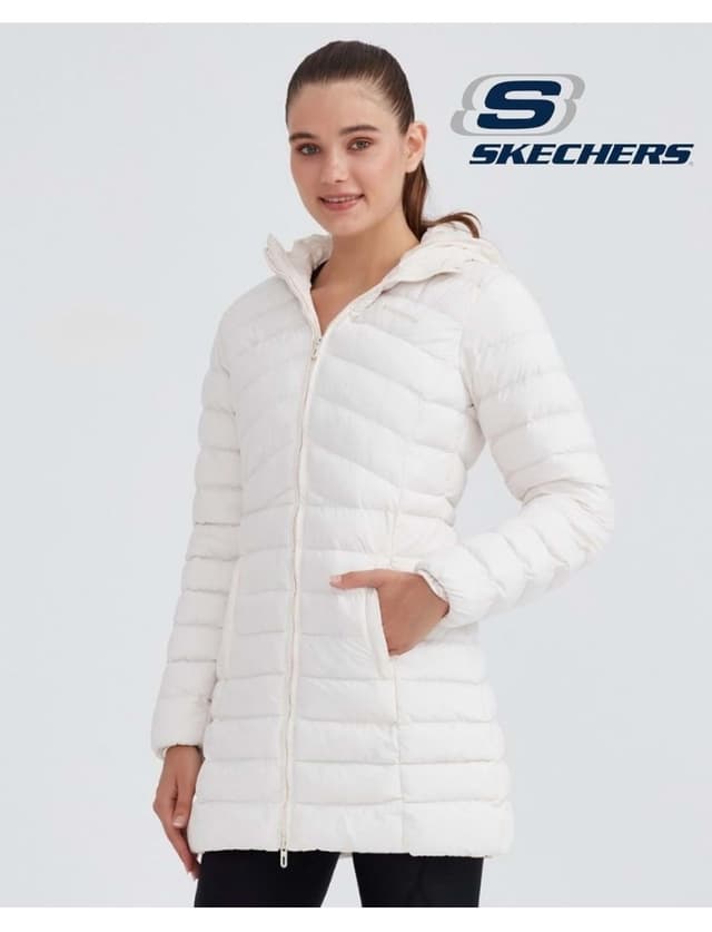 مونت زنانه Skechers Essential بلند کلاهدار روزمره سفید مدل S212005 مونت زنانه Skechers Essential بلند کلاهدار روزمره سفید مدل S212005