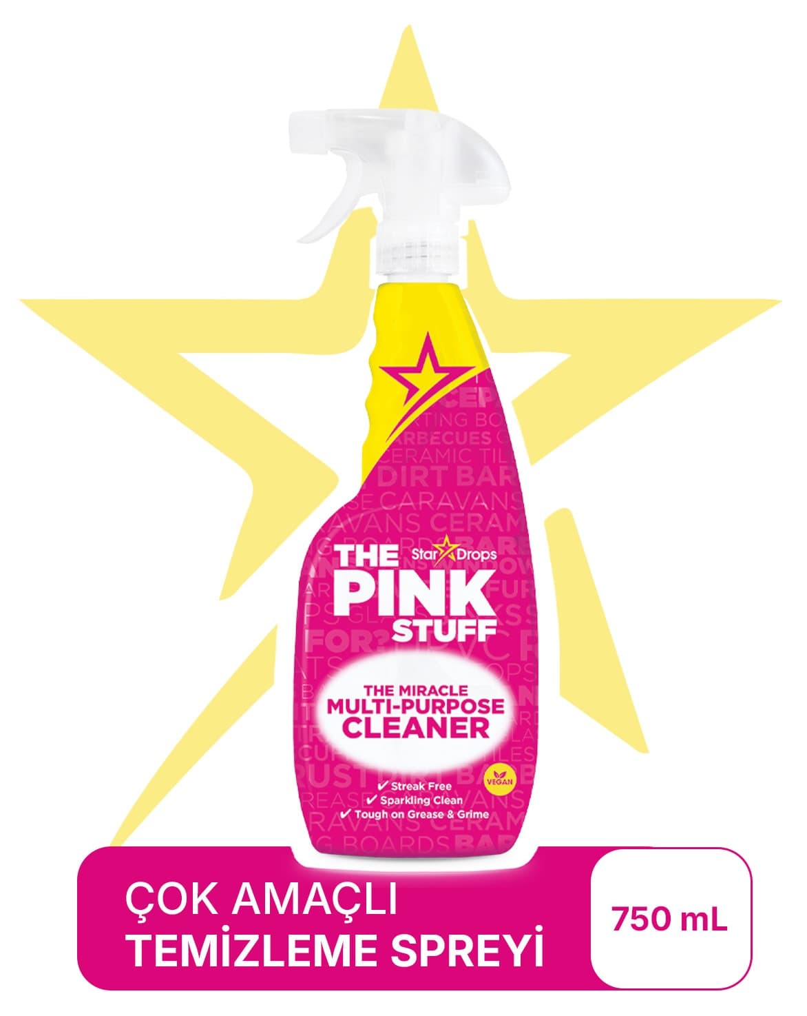 اسپری تمیزکننده چندمنظوره ThePinkStuff با قابلیت حذف چربی و لکه 750 ml اسپری تمیزکننده چندمنظوره ThePinkStuff با قابلیت حذف چربی و لکه 750 ml