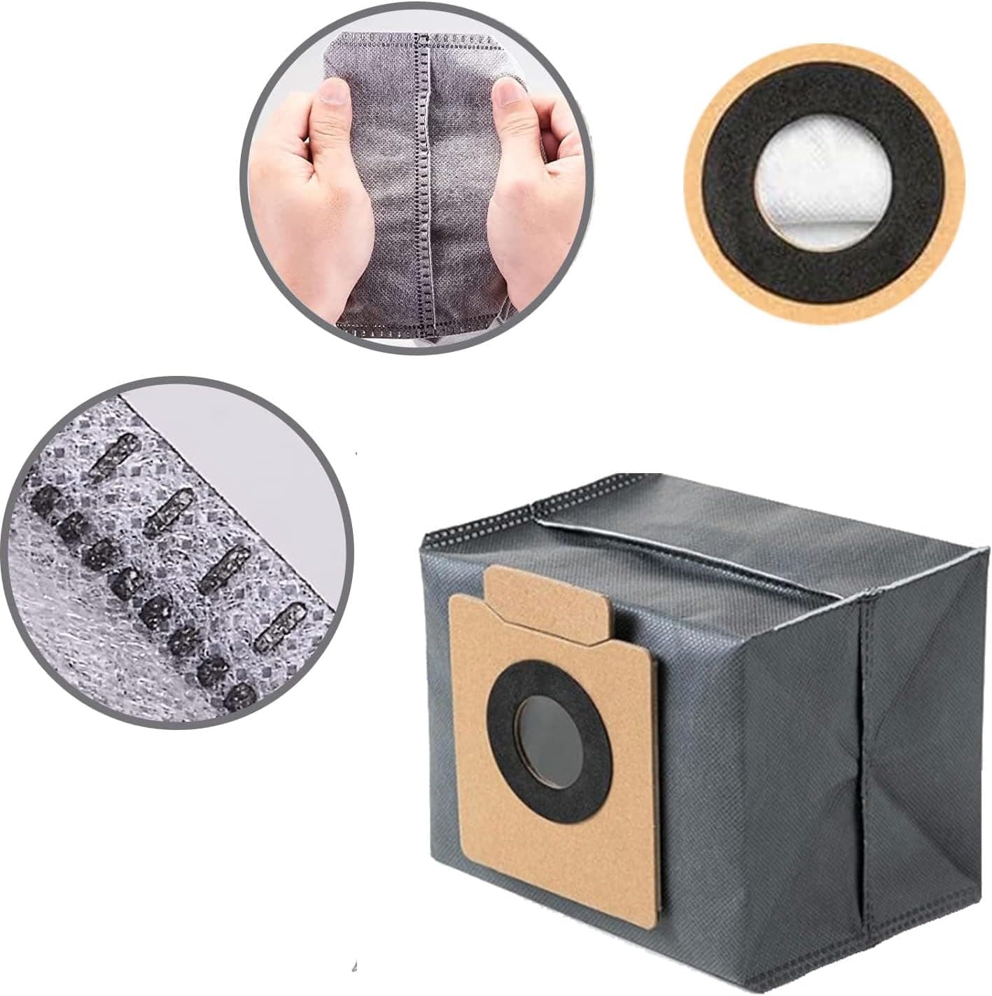 کیسه گرد گیر Rinakou سازگار با Eufy Clean X8 Pro X10 Pro Omni ۱۰ عددی کیسه گرد گیر Rinakou سازگار با Eufy Clean X8 Pro X10 Pro Omni ۱۰ عددی