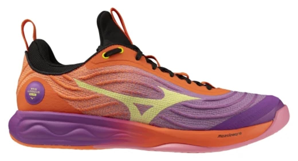 کفش والیبال یونیسکس Mizuno Wave Luminous Elite نارنجی و بنفش کفش والیبال یونیسکس Mizuno Wave Luminous Elite نارنجی و بنفش