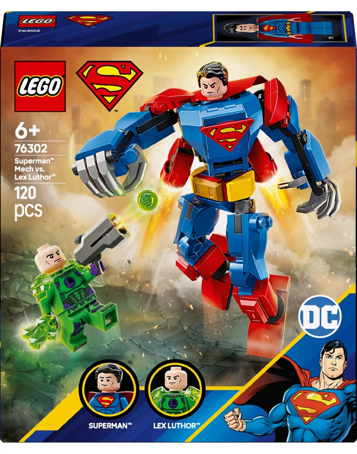 لگو کودکان 6 سال به بالا ربات Batman Superman در برابر Lex Luthor مدل 76302، 120 قطعه لگو کودکان 6 سال به بالا ربات Batman Superman در برابر Lex Luthor مدل 76302، 120 قطعه