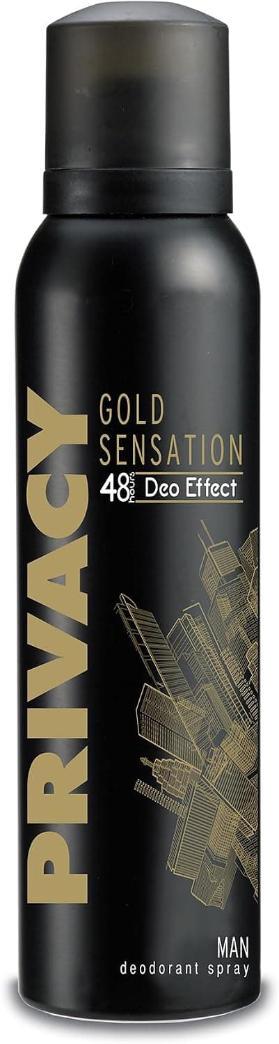 اسپری دئودورانت مردانه PRIVACY Gold حجم 150 Mililitre اسپری دئودورانت مردانه PRIVACY Gold حجم 150 Mililitre
