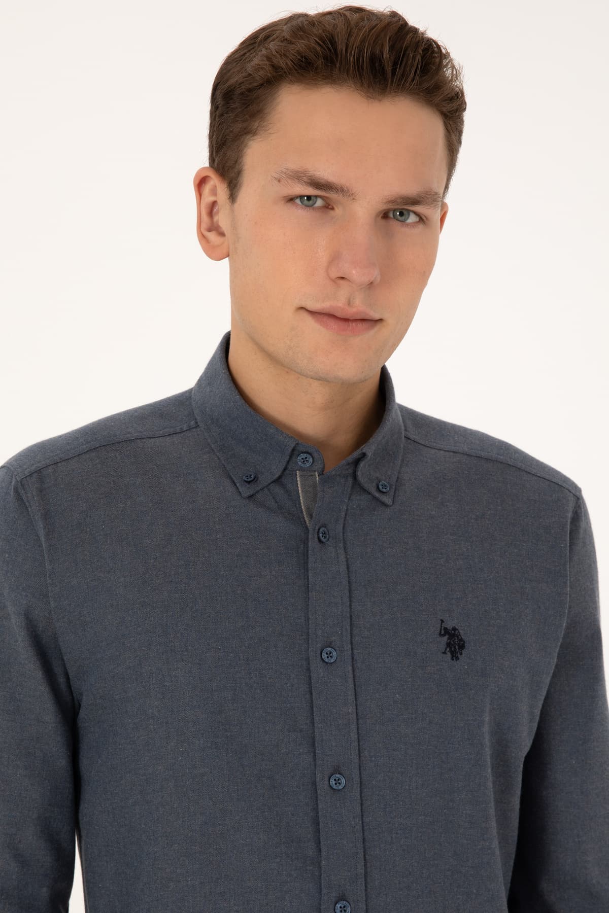 پیراهن مردانه U.S. Polo Assn. آستینبلند سرمهای روشن مدل 50308554-VR059 پیراهن مردانه U.S. Polo Assn. آستینبلند سرمهای روشن مدل 50308554-VR059