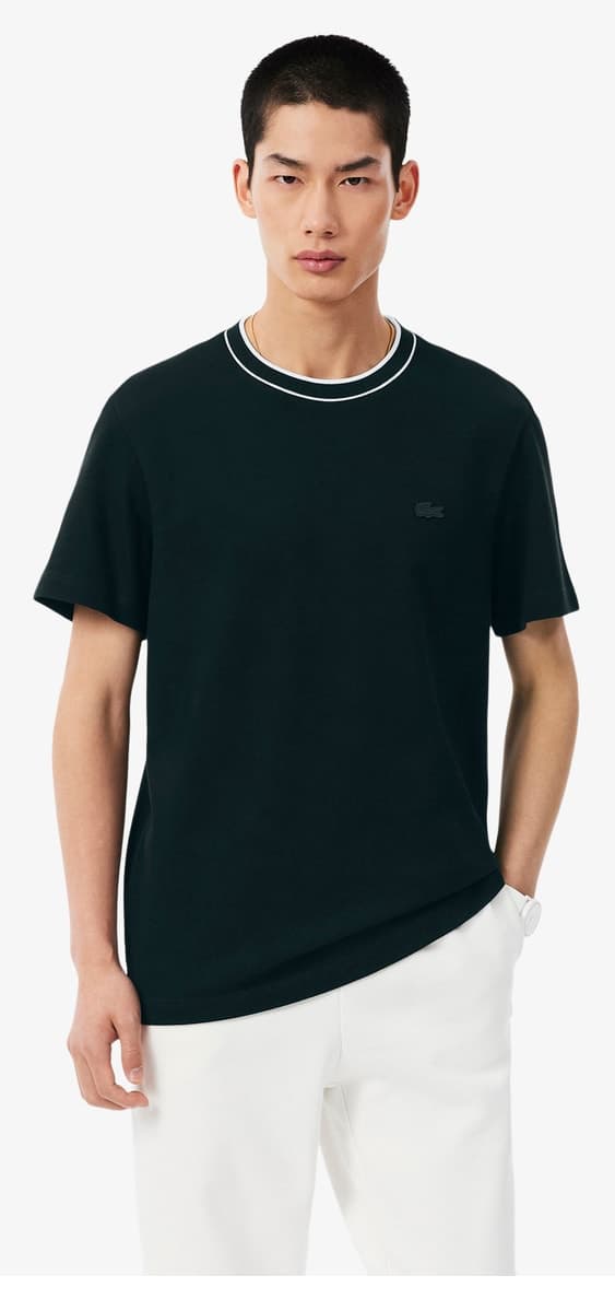 تیشرت مردانه Lacoste فیت معمولی یقه گرد سرمهای تیشرت مردانه Lacoste فیت معمولی یقه گرد سرمهای