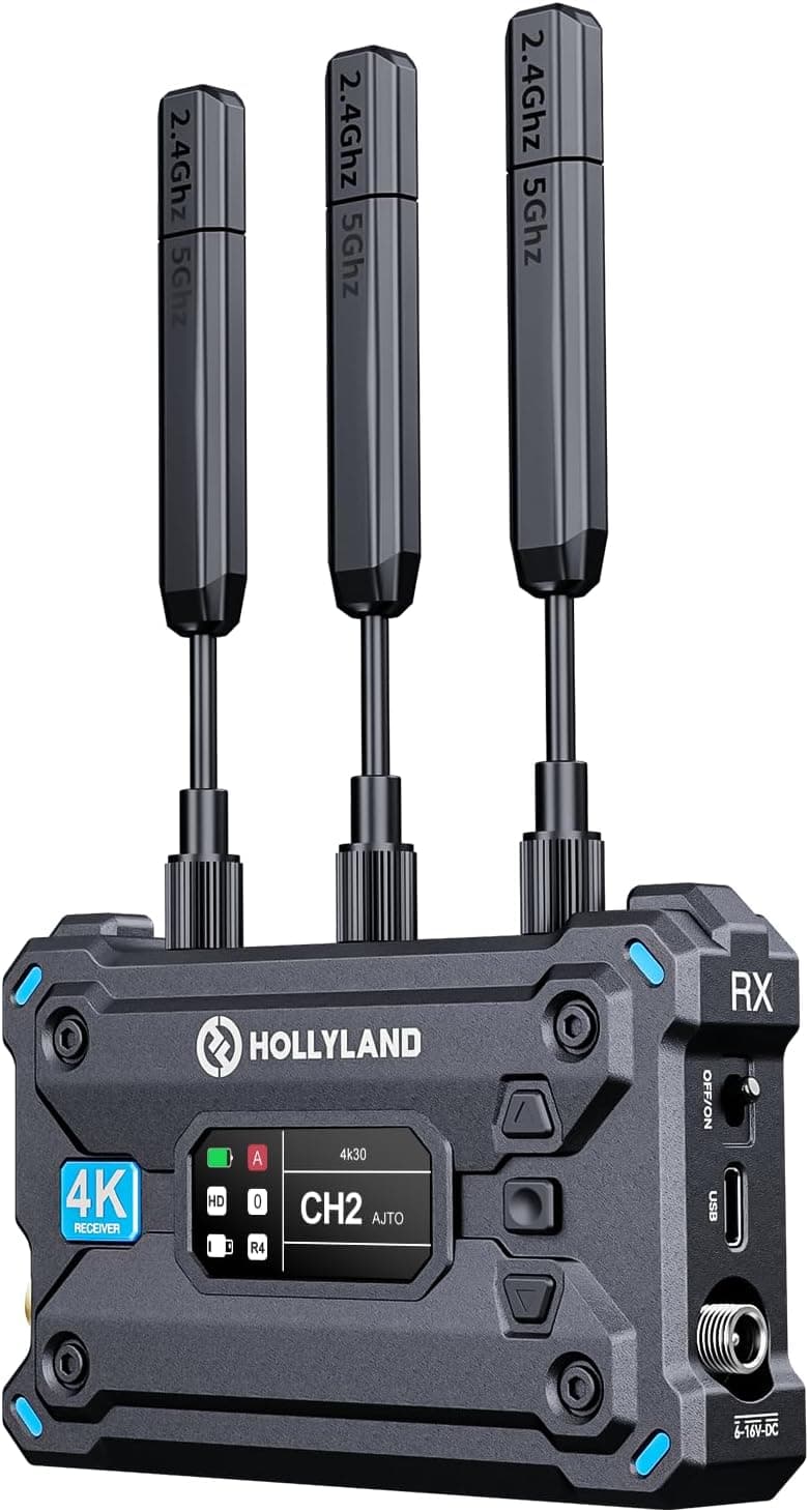 سیستم انتقال ویدئوی بیسیم Hollyland Pyro S مجموعه فرستنده و گیرنده سیستم انتقال ویدئوی بیسیم Hollyland Pyro S مجموعه فرستنده و گیرنده