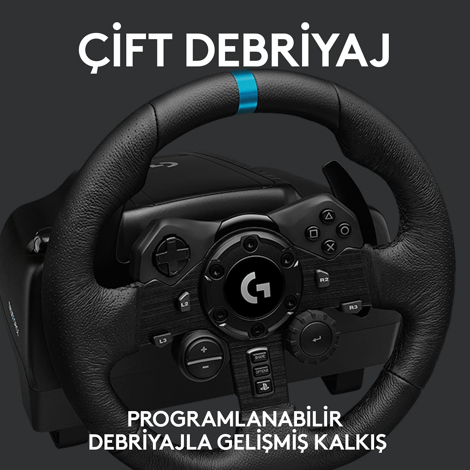 فرمان بازی مسابقهای Logitech G Driving Force با پدال ترمز مرحلهای، ساختار آلومینیومی، فولادی و چرمی، سازگار با PS3/PS4/PS5/PC، فناوری Trueforce، مشکی، مدل G923 فرمان بازی مسابقهای Logitech G Driving Force با پدال ترمز مرحلهای، ساختار آلومینیومی، فولادی و چرمی، سازگار با PS3/PS4/PS5/PC، فناوری Trueforce، مشکی، مدل G923