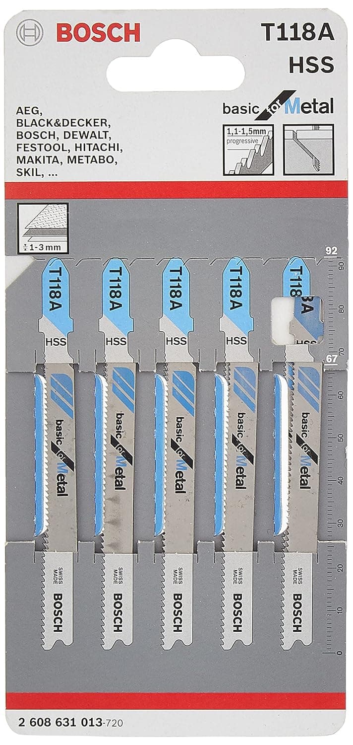 تیغ اره جیگساو Bosch بسته 5 عددی مدل 2608634237 T 118 EOF تیغ اره جیگساو Bosch بسته 5 عددی مدل 2608634237 T 118 EOF