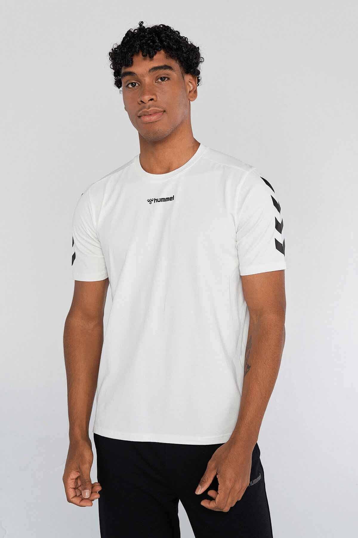 تیشرت ورزشی مردانه hummel سیاهوسفید پارچه تنفسپذیر کشسان تمرین روزانه تیشرت ورزشی مردانه hummel سیاهوسفید پارچه تنفسپذیر کشسان تمرین روزانه