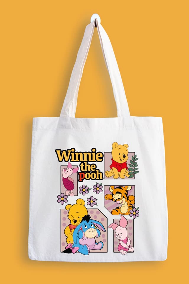 کیف پارچهای ضدآب طرح Winnie The Pooh designedfy کیف پارچهای ضدآب طرح Winnie The Pooh designedfy