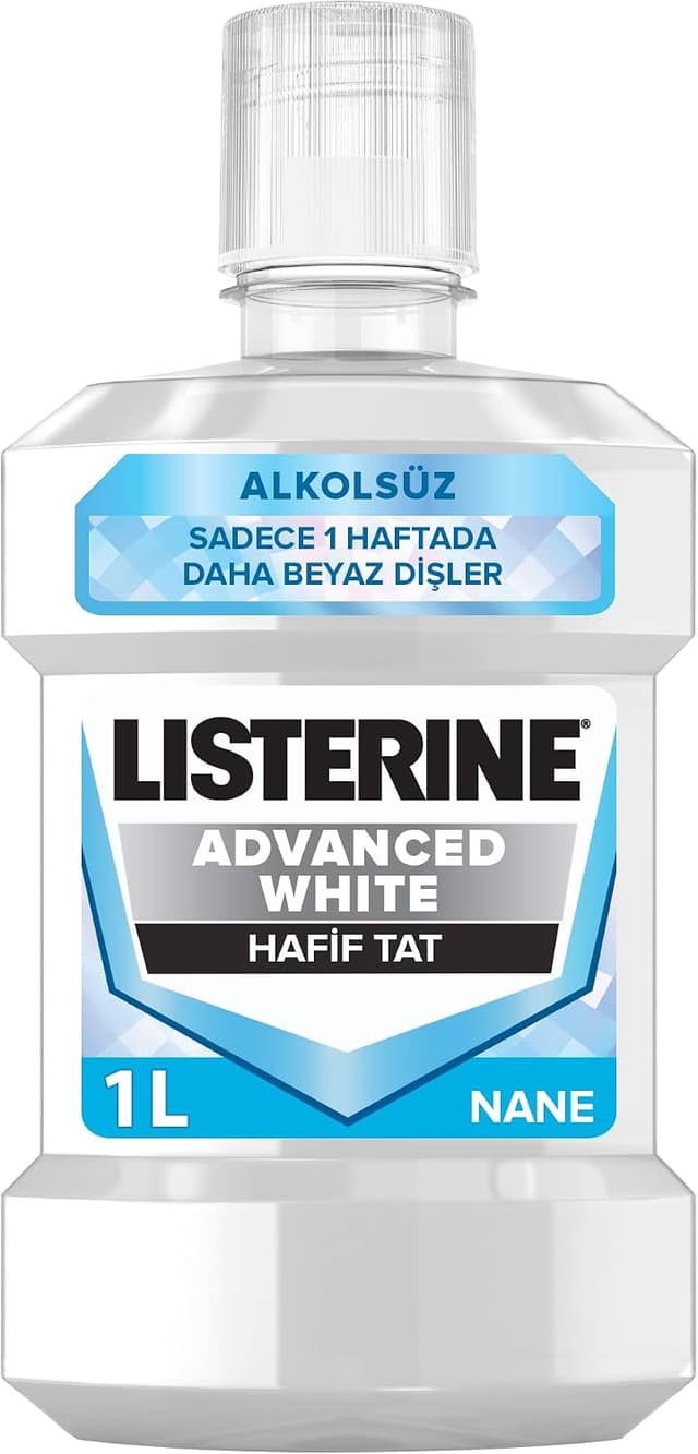 محصول مراقبت از دهان Listerine Advanced White با طعم ملایم بدون الکل 1000ml محصول مراقبت از دهان Listerine Advanced White با طعم ملایم بدون الکل 1000ml